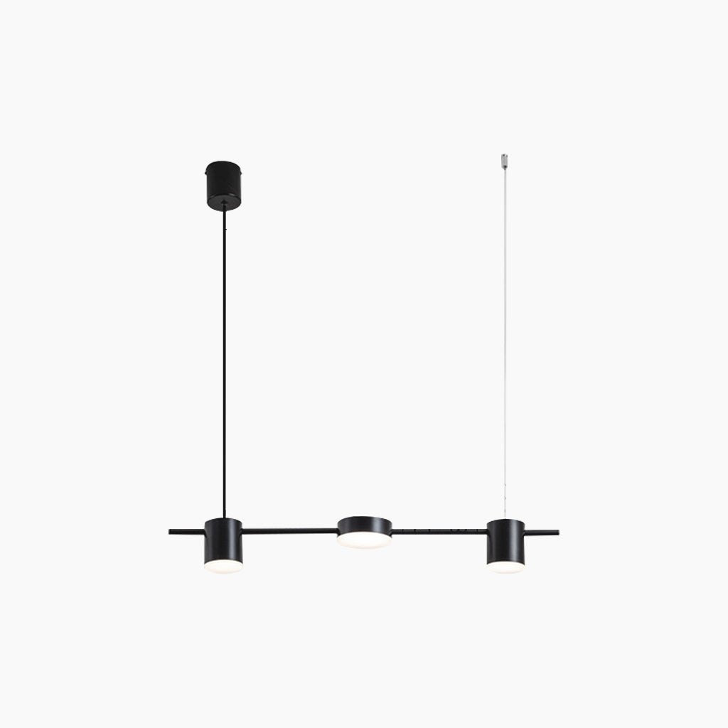 Dimmable Linear LED Pendant Light Aluminum Black Gold Dining Room Modern Chandelier Adjustable Design Lighting | Sansoti