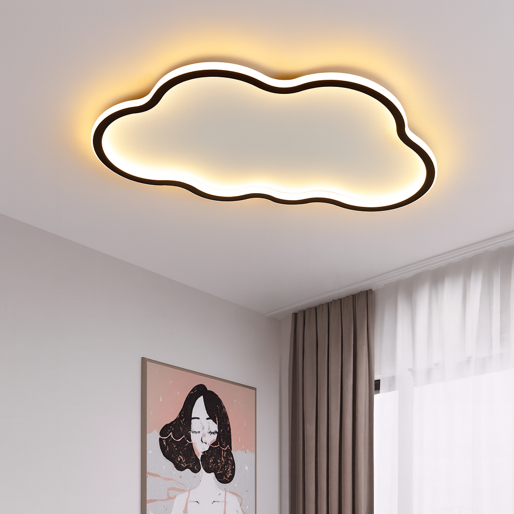Cloud ceiling lamp LED aluminum PVC white bedroom living room ceiling lighting modern Scandinavian design | Sansoti