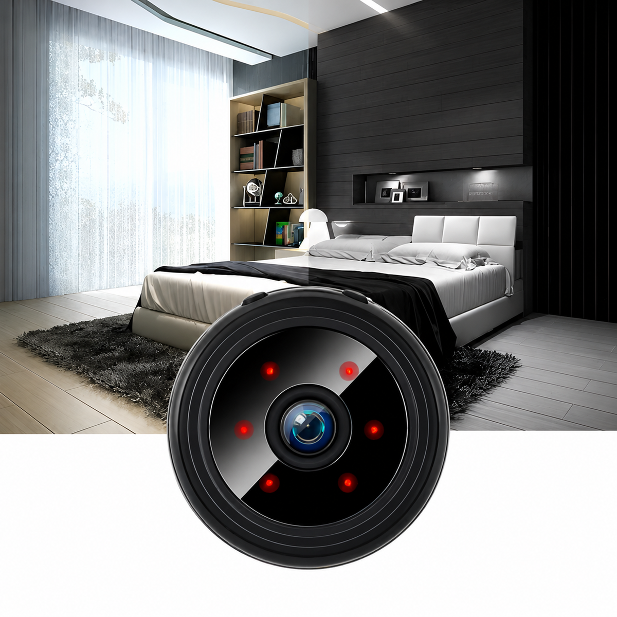 Mini Security Camera, HD Video, Night Vision, Indoor and Outdoor Surveillance, Compact Wireless Home Security | Sansoti
