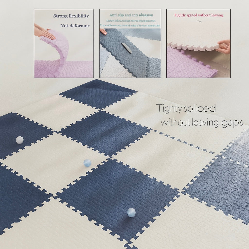 Puzzelmat Baby EVA Foam Vloertegels 30x30cm Antislip Speelmat Kinderen Kruipmat Zachte Speelvloer Babykamer Speelkamer | Sansoti