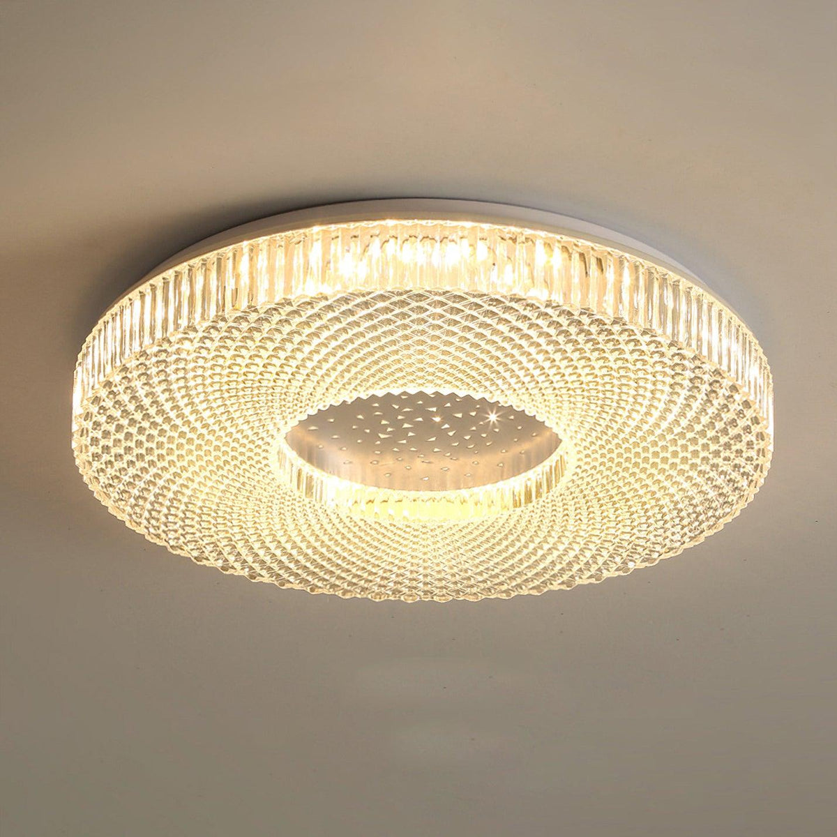 Deckenleuchte Acryl LED Modern Gold Weiß 40cm 50cm Dimmbar Wohnzimmer Schlafzimmer Flur Einbauleuchte Design | Sansoti