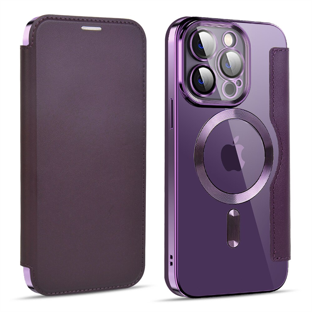 Transparent Wallet Phone Case with MagSafe and RFID Blocking for iPhone 12 13 14 15 16 17 Series | Sansoti