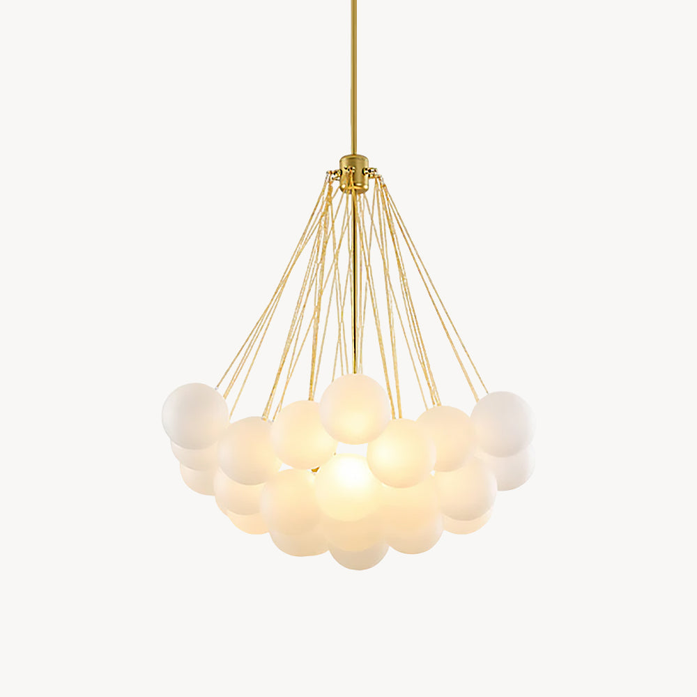 Suspension à boules en verre 19-37 boules Or Métal Salle à manger Salon | Sansoti