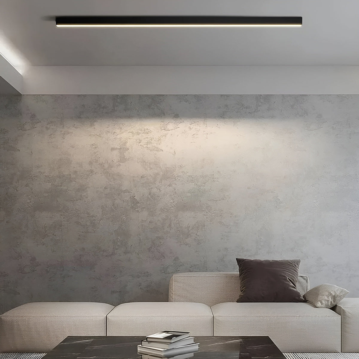 Minimalist LED Ceiling Light Aluminum Strip 60-200cm Dimmable Living Room Bedroom Dining Room Lighting | Sansoti