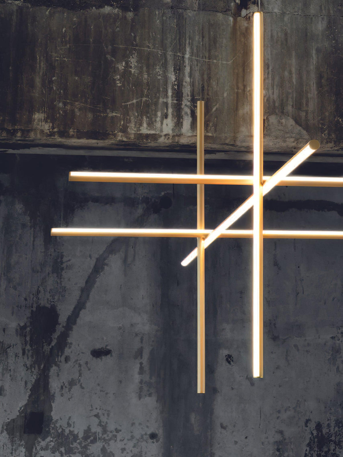 Lustre Gridline LED aluminium or noir salon salle à manger 3000K 4000K 6000K luminaire modulaire linéaire plafonnier | Sansoti