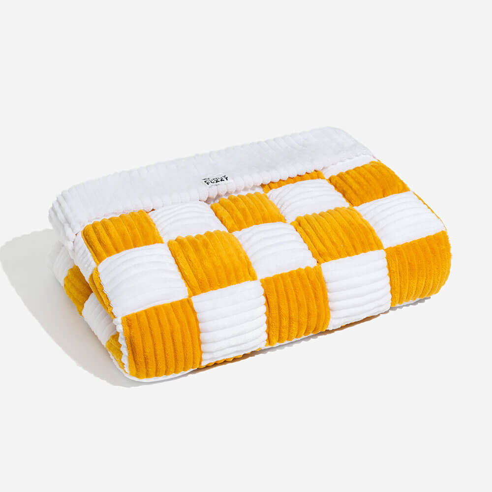 Plaid square dog cushion protective cover for sofa, furniture, and pets 61×70 cm Cream Beige Brown Coffee Gray | Sansoti