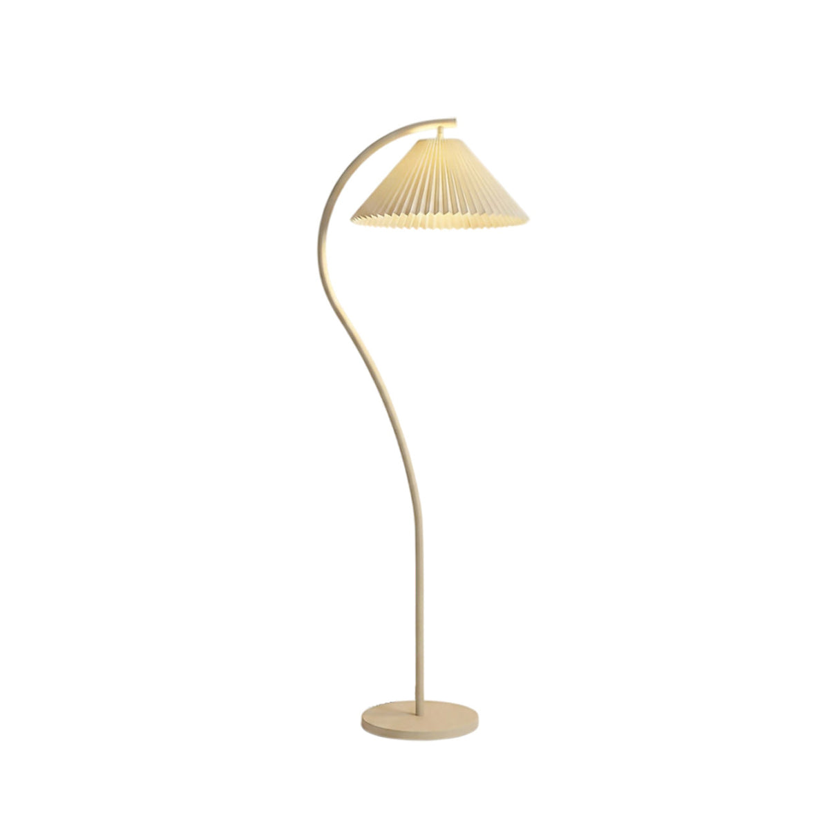 Gefaltete Stehlampe mit Stoffschirm – Modernes Design Schwarz Beige Grün Gold – 155cm Hoch E26/E27 – Dimmbar | Sansoti