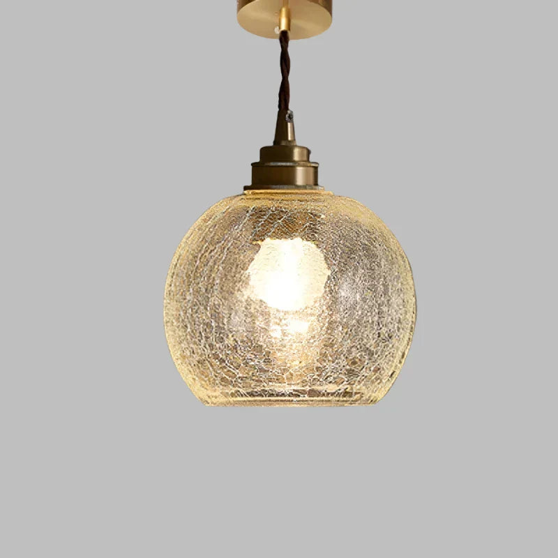 Suspension en cristal transparent Scandinave Rétro E27 15cm LED Salle à manger Salon Minimaliste | Sansoti