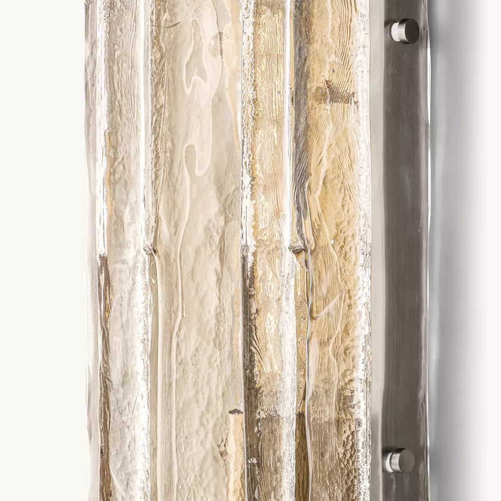 Glazen Wandlamp Geometrisch Staal Helder Glas Wandverlichting Modern Design Woonkamer Slaapkamer Sfeer | Sansoti