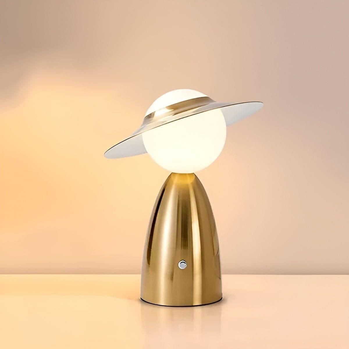 Wireless Table Lamp LED Battery Touch Metal Blue Red Bedroom Desk Night Light Decoration Rechargeable | Sansoti