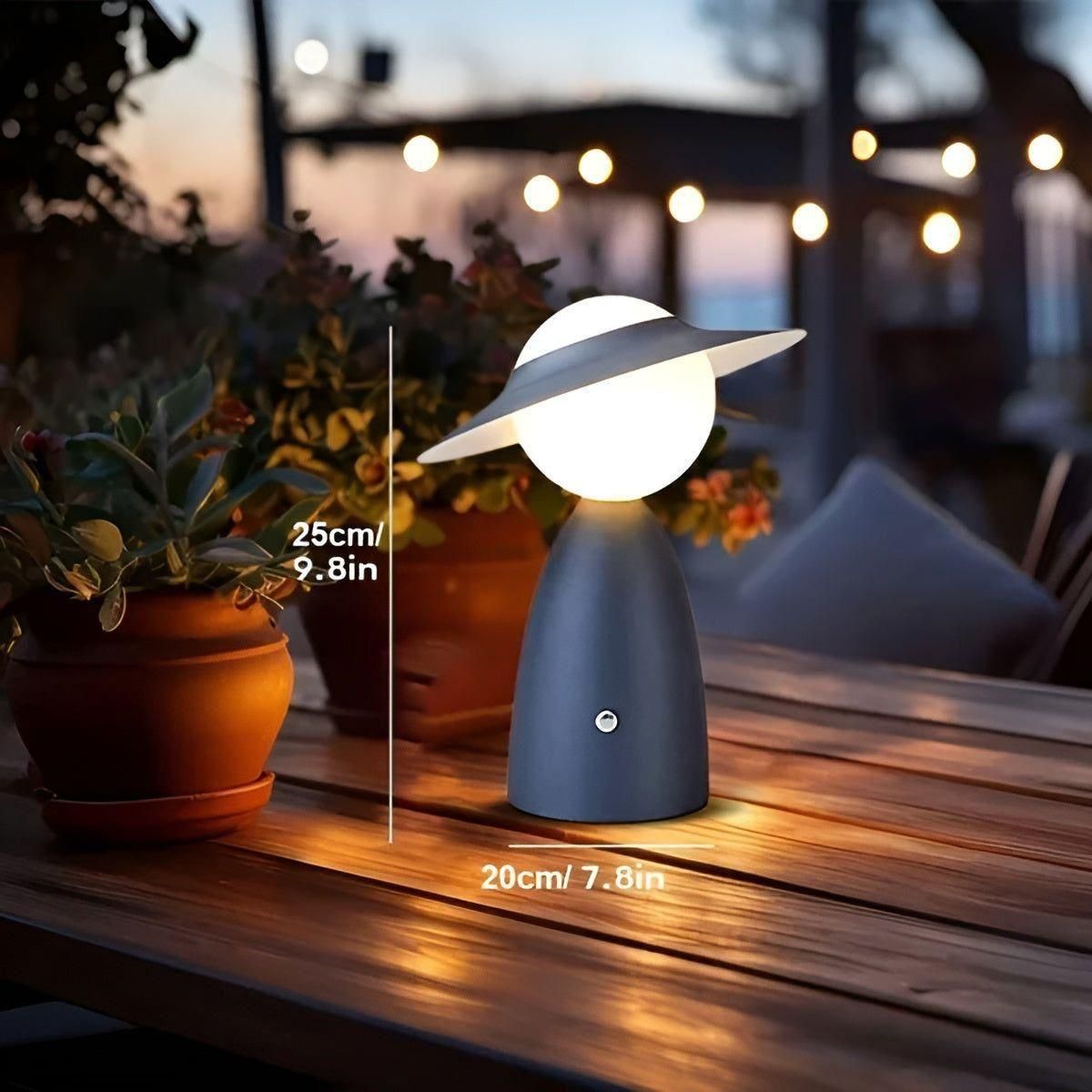 Wireless Table Lamp LED Battery Touch Metal Blue Red Bedroom Desk Night Light Decoration Rechargeable | Sansoti
