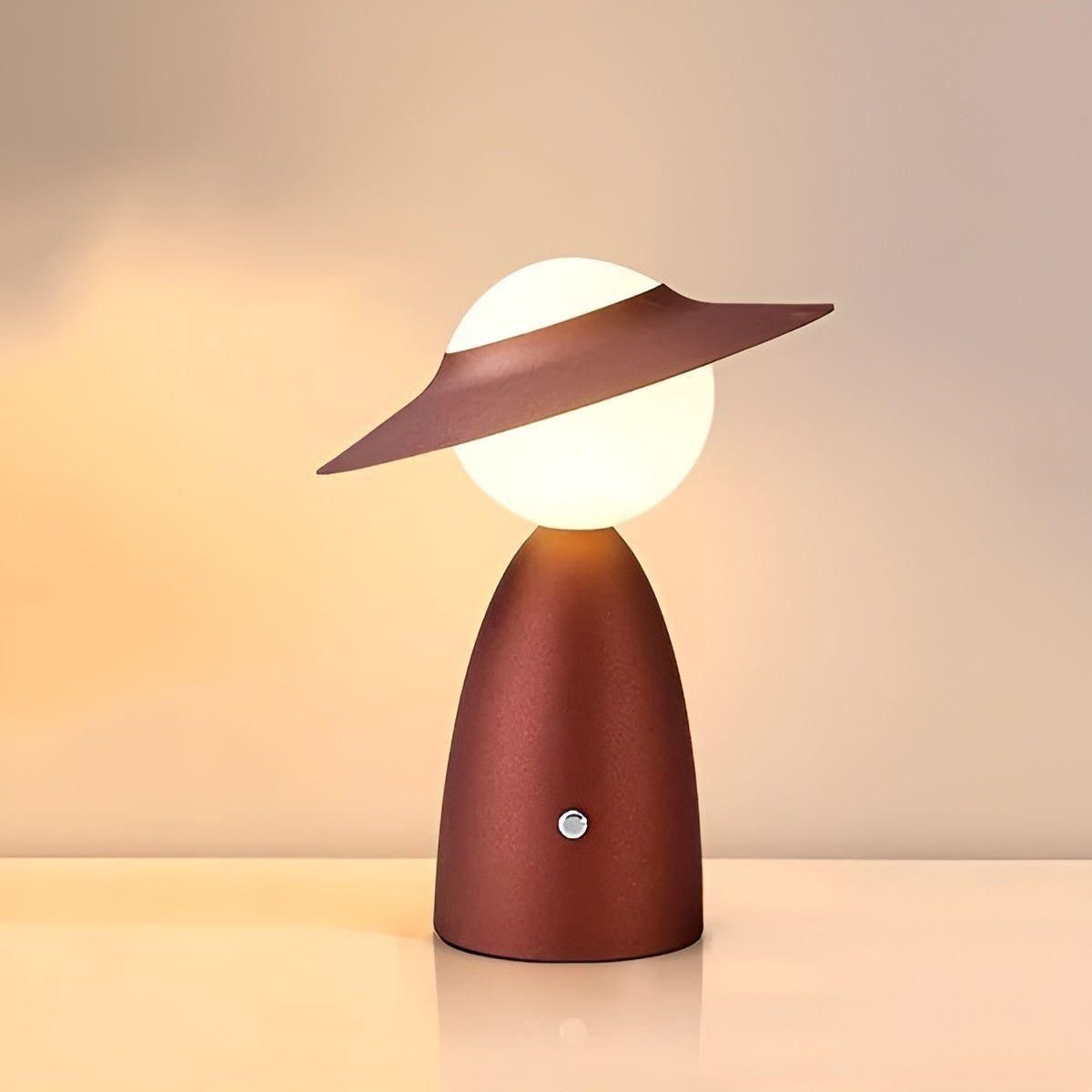 Wireless Table Lamp LED Battery Touch Metal Blue Red Bedroom Desk Night Light Decoration Rechargeable | Sansoti