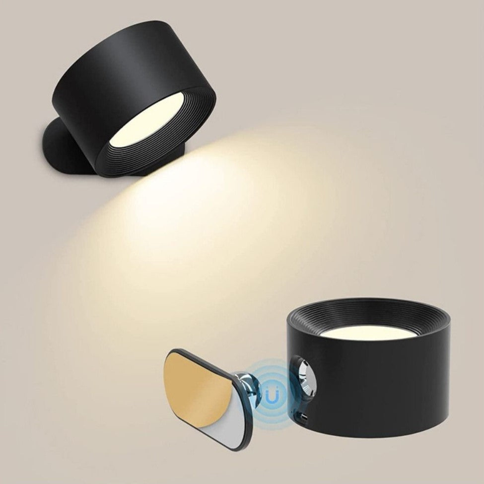 Wall Lamp Wireless Magnetic 360° Rotatable Rechargeable LED Stick On | Sansoti