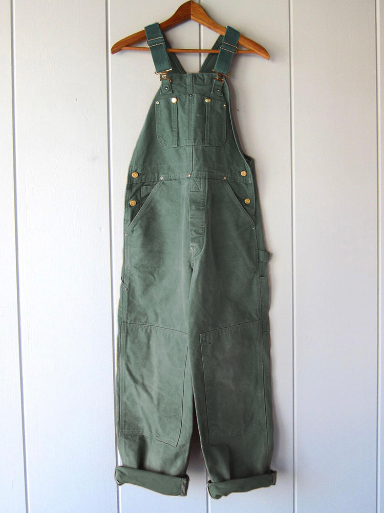 Canvas Work Overalls with Adjustable Straps, Reinforced Knees, and Practical Pockets for DIY and Gardening | Sansoti