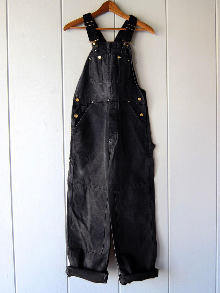 Canvas Work Overalls with Adjustable Straps, Reinforced Knees, and Practical Pockets for DIY and Gardening | Sansoti