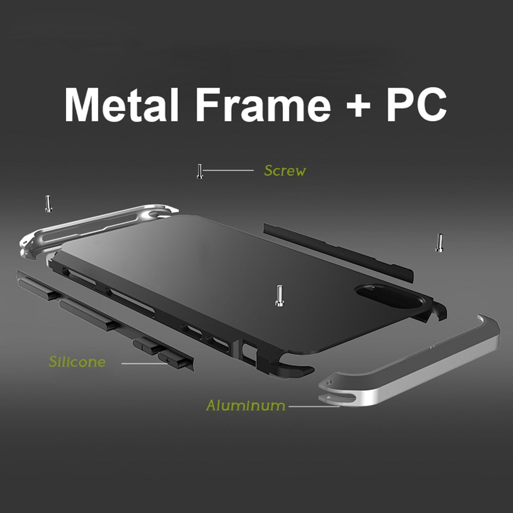 Metallische Panzerhülle für iPhone 14, 15 und 16 Pro Max, sturzsicher, mit Kameraschutz, fingerabdruckresistent und stoßfest | Sansoti
