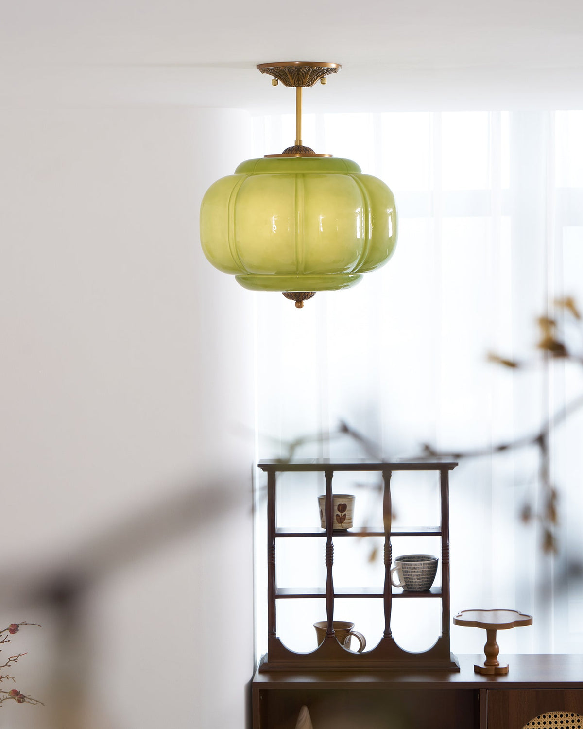 Vintage-Design-Deckenlampe aus Glas – elegante Deckenbeleuchtung mit Metalldetails | Sansoti
