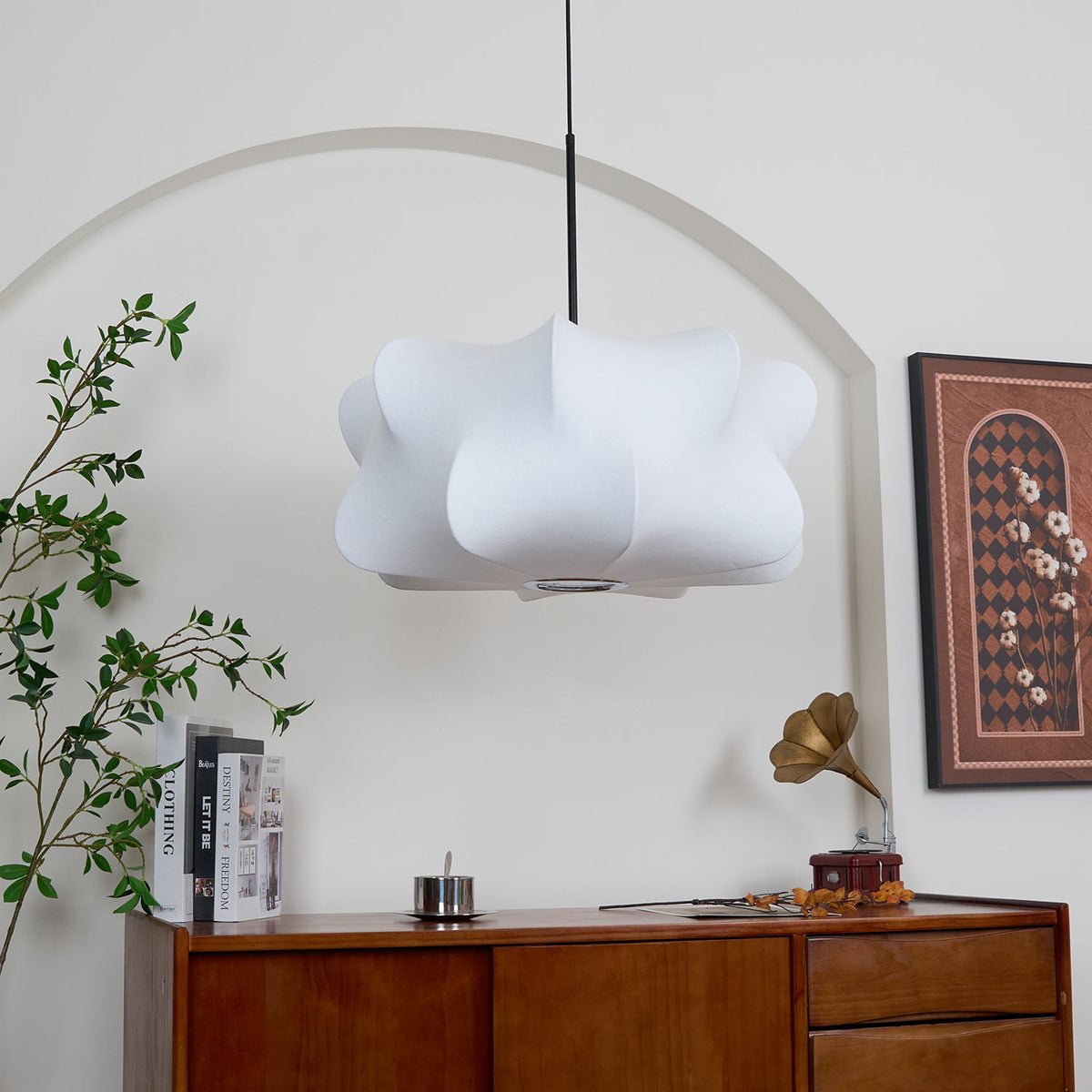Silk cocoon pendant lamp – 3 sizes of organic ambient lighting | Sansoti