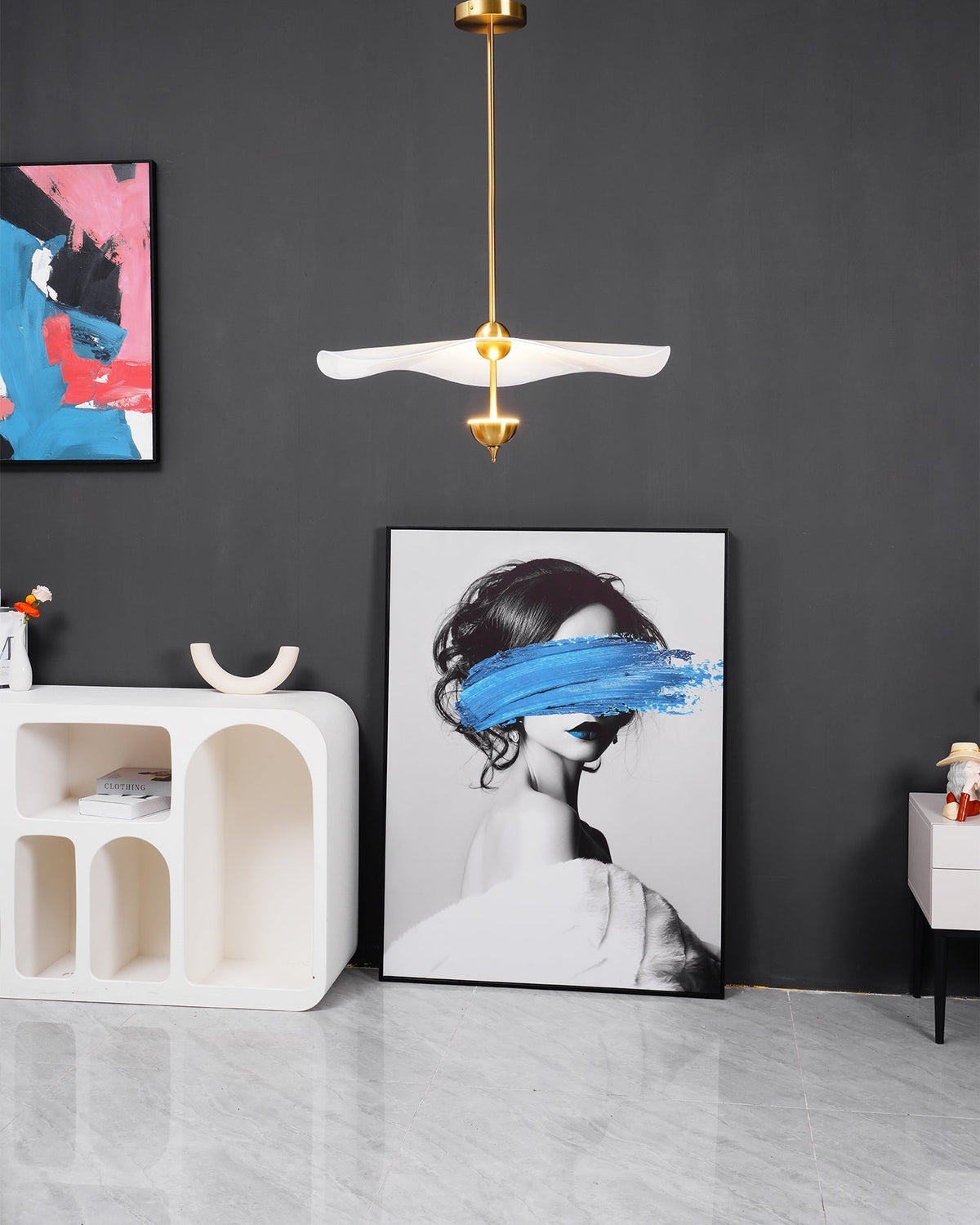 Doppelte Biscuit Hängeleuchte Weiß Gold Rund Opalweiß Acrylschirm Design Beleuchtung Dekorativ für Wohnzimmer Essbereich Schlafzimmer Modern Skandinavisches Interieur | Sansoti