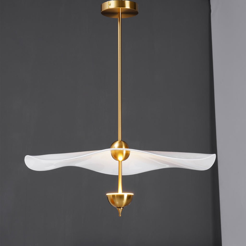 Doppelte Biscuit Hängeleuchte Weiß Gold Rund Opalweiß Acrylschirm Design Beleuchtung Dekorativ für Wohnzimmer Essbereich Schlafzimmer Modern Skandinavisches Interieur | Sansoti