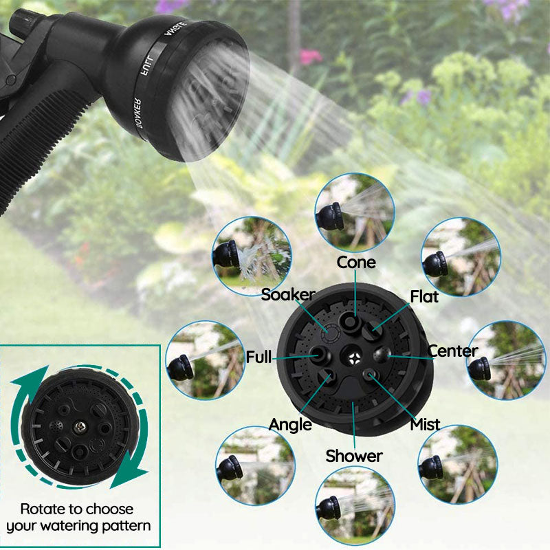 Uitrekbare Tuinslang 30 Meter Flexibel met 8 Sproeistanden voor Tuin Planten Auto Wassen Balkon Terras | Sansoti