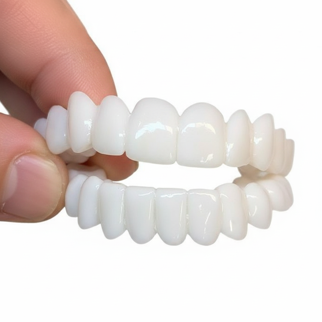 Cosmetic Dental Veneer Set | Thermoplastic Special Resin | Reusable Instant Smile System | Adjustable | Upper Jaw & Lower Jaw | Sansoti