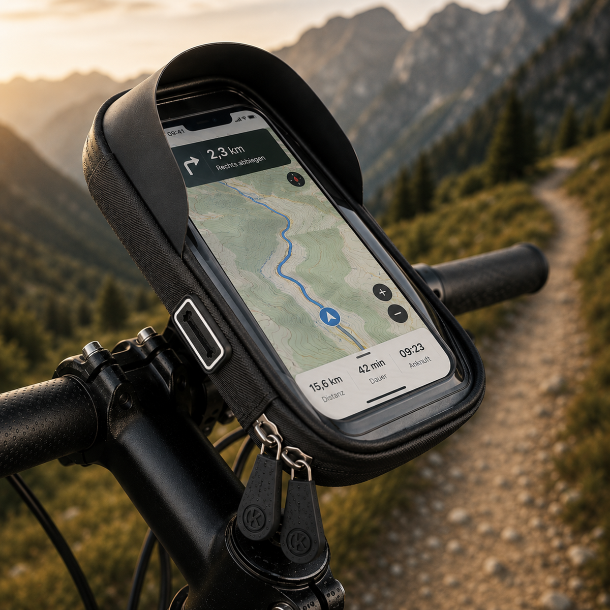 Waterproof Phone Holder for Bike with Touchscreen – Up to 6.4 Inch | Sansoti
