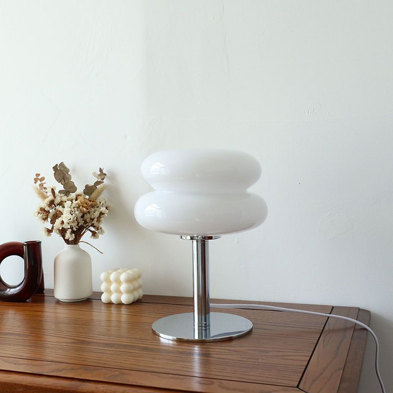 Table Lamp Glass Egg Italian Designer Design LED Dimmable Bedroom Living Room Study Room Ambient Lighting Rotary Knob Iron Glass