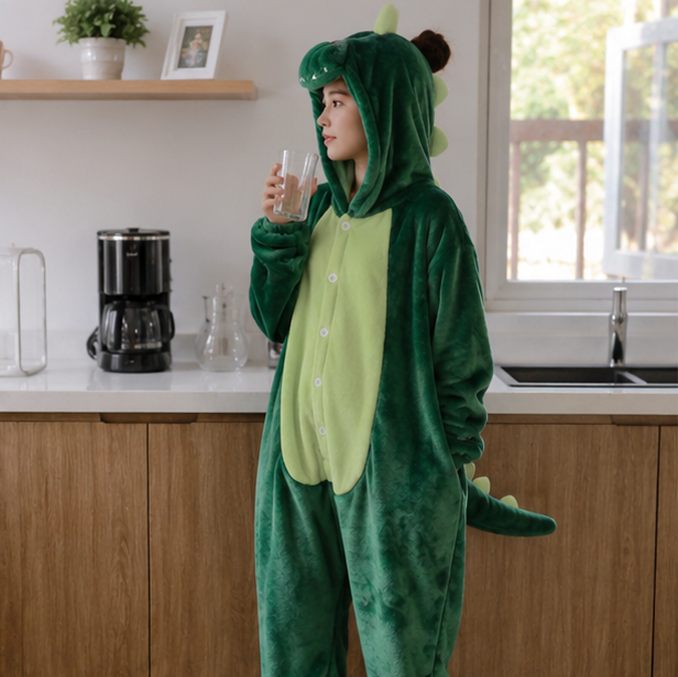 Kapibara-Flanell-Onesie mit Kapuze für Kinder – Weicher Jumpsuit für Verkleidungspartys und Themenfeiern | Sansoti