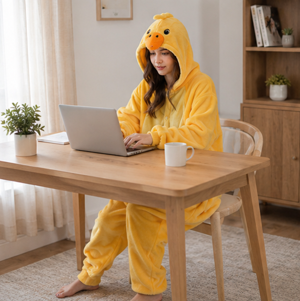 Kapibara-Flanell-Onesie mit Kapuze für Kinder – Weicher Jumpsuit für Verkleidungspartys und Themenfeiern | Sansoti