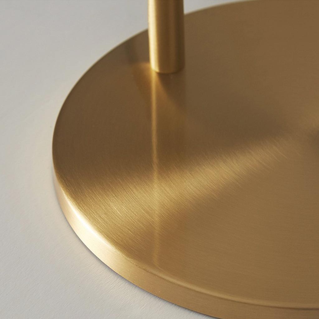 Stehende Bodenleuchte aus Messing, gebogener LED-Lesestrahler, Schwarz Gold, minimalistisch, elegant, verstellbares Licht, Wohnzimmer | Sansoti