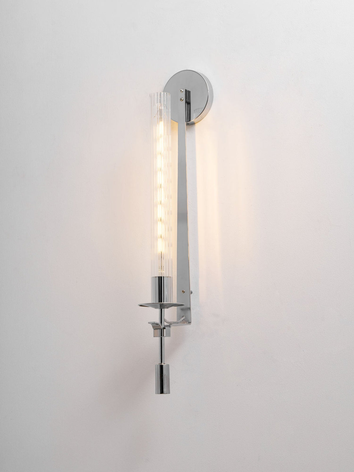 Klassieke Messing Wandlamp met Geribbeld Glas – 1940s Franse Stijl Cilinderlamp voor Gang Woonkamer Slaapkamer – E26 E27 Fitting – Enkel en Dubbel Lichtpunt | Sansoti