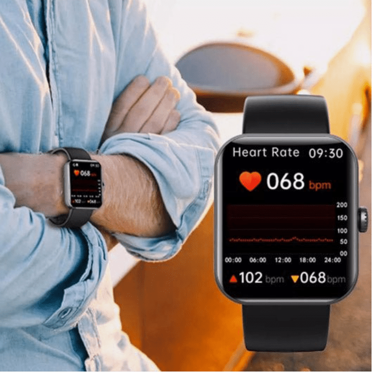 Zegarek zdrowotny z pomiarem tętna, ciśnienia krwi i natlenienia, monitorowaniem snu, trybami sportowymi, kompatybilny z iOS i Androidem, z magnetyczną ładowarką | Sansoti