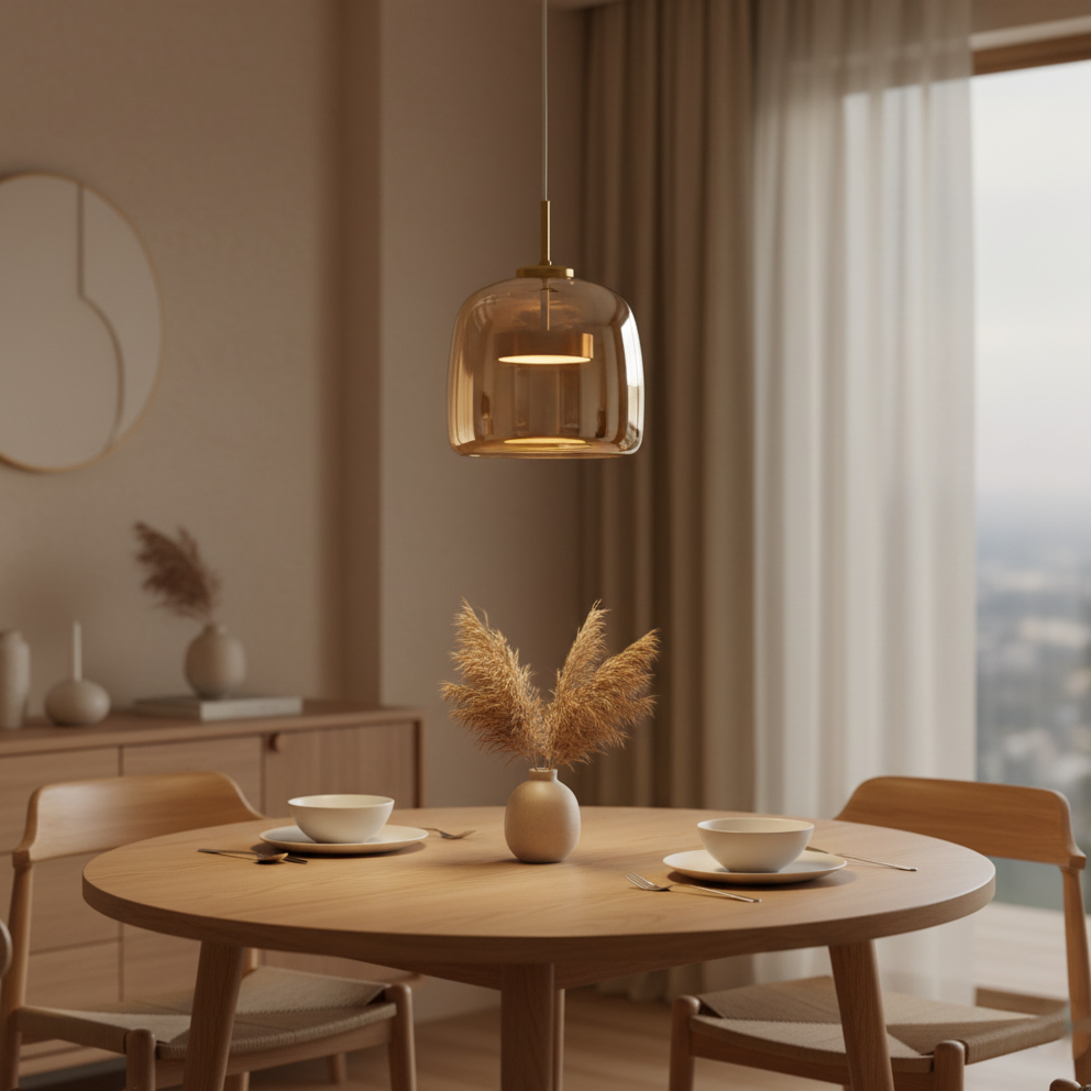 Lampa wisząca z dymionego szkła Retro Potrójna Ręcznie dmuchana Ściemniana Regulowana Czarna | Sansoti
