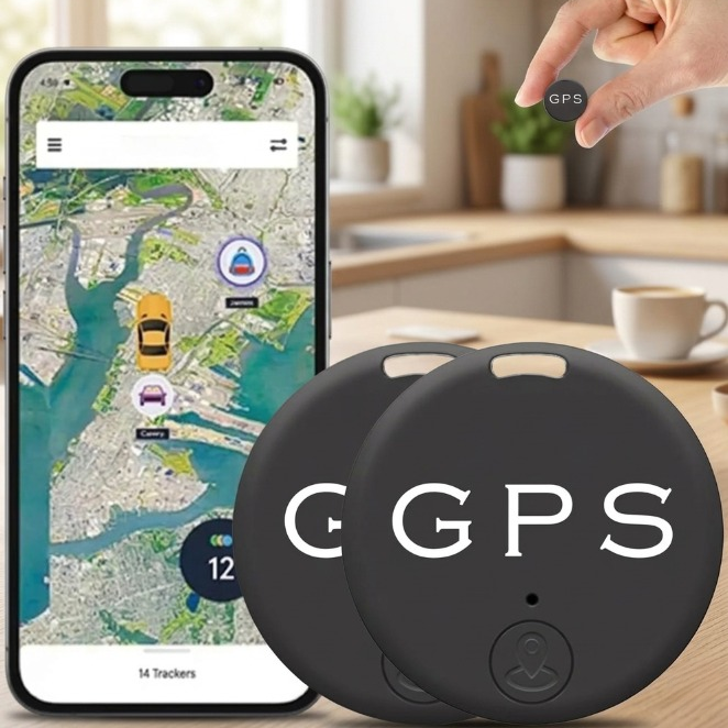 Bluetooth Tracker Mini Set of 2 – Locate Keys and Bags – Anti-Loss Alarm 50m Range | Sansoti