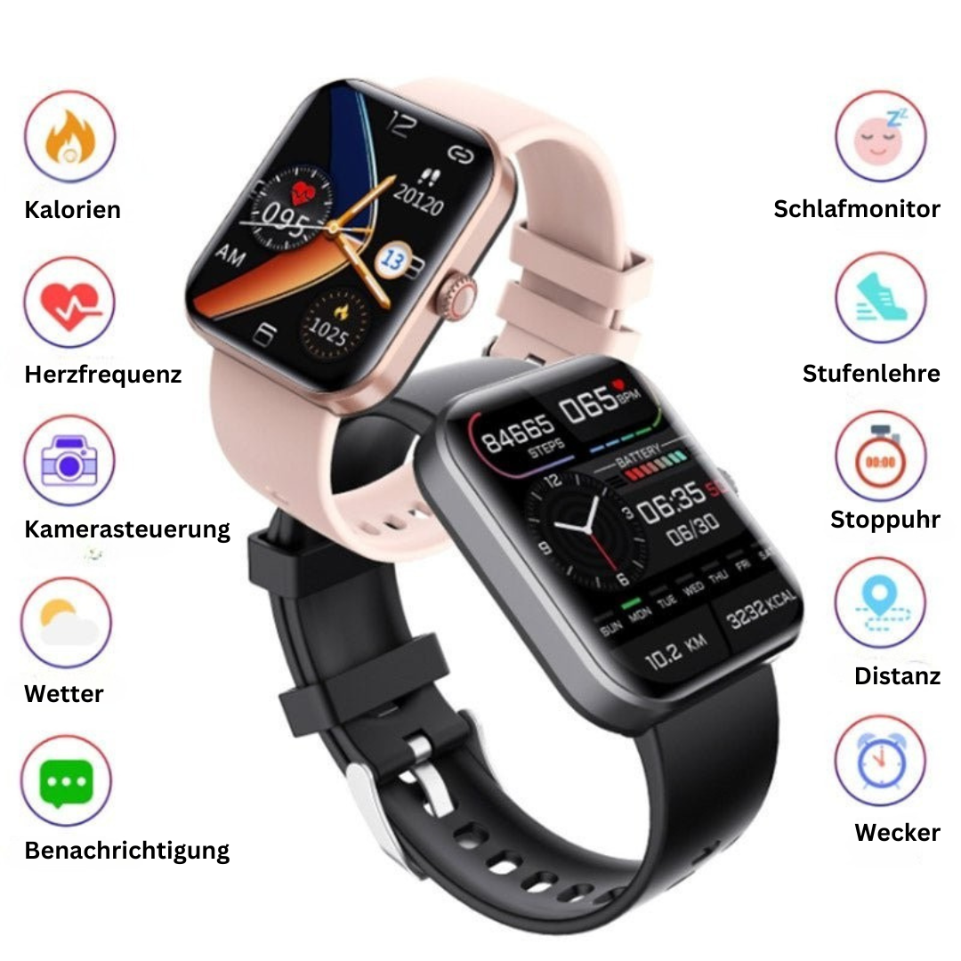 Smartwatch Glucosemeter Non-invasief Bloedsuiker Hartslagmeter Bloeddruk Zuurstofmeting Slaapmonitor | Sansoti