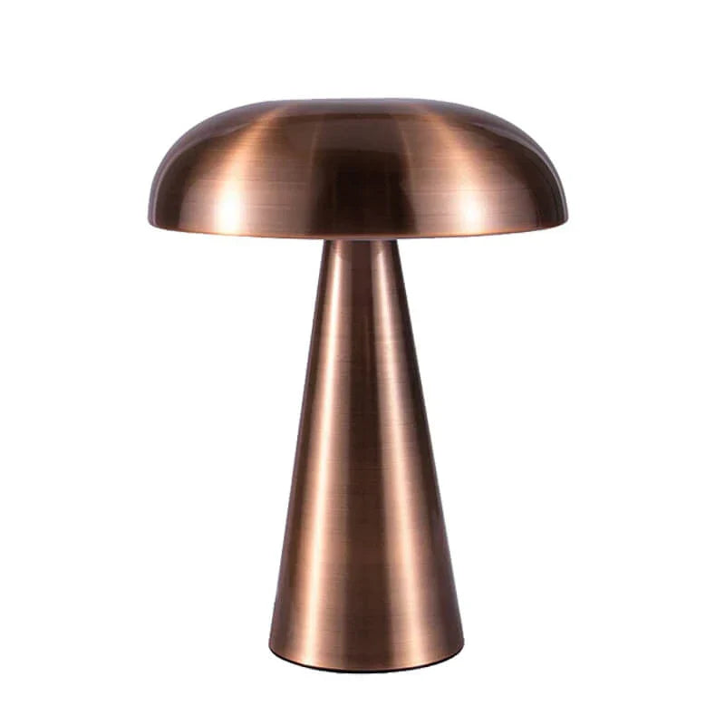 Wireless Mushroom Table Lamp, LED, Rechargeable, Dimmable, 3 Settings, Metal and Acrylic, Night Light, Ambient Lighting for Living Room | Sansoti