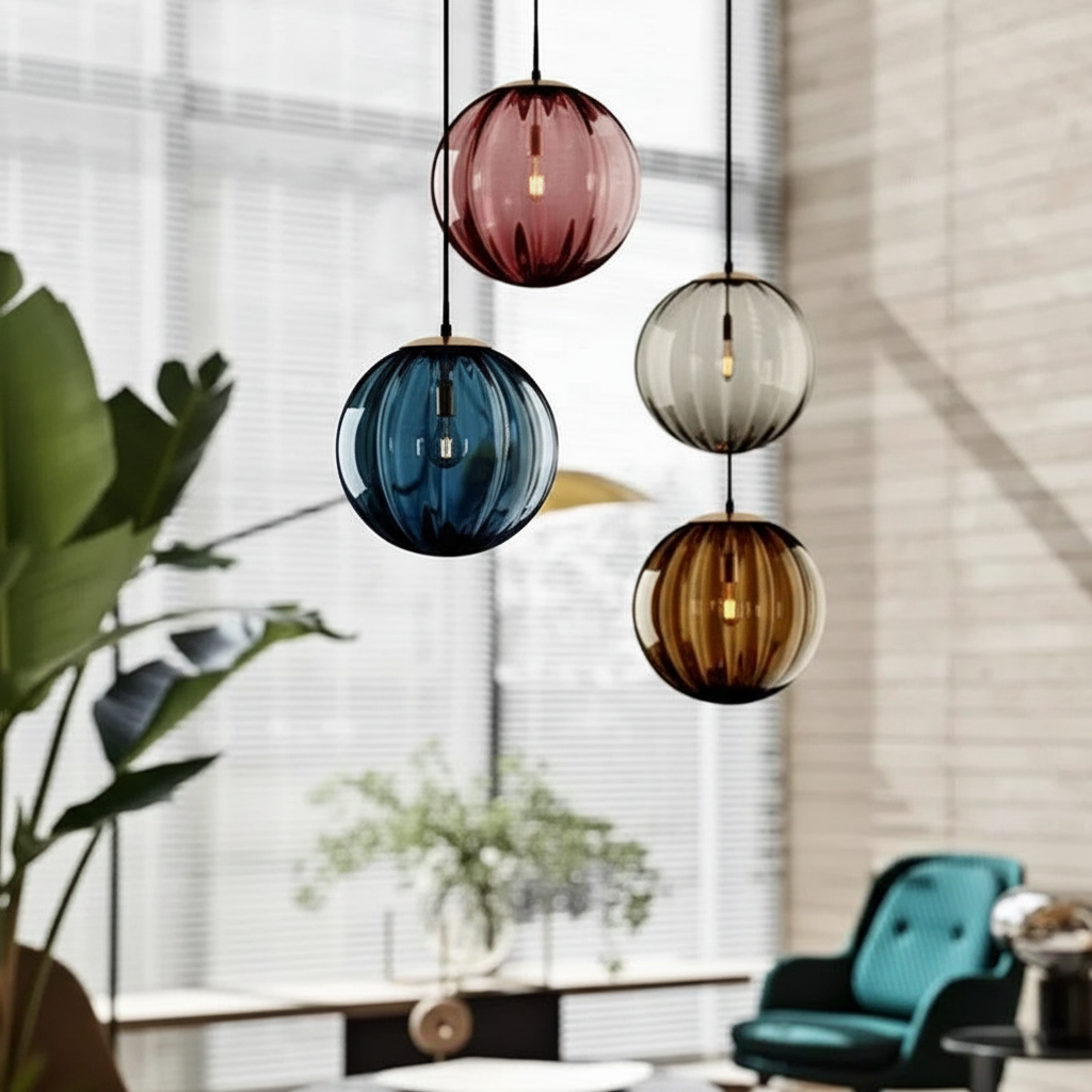 Hängelampe Glaskugeln LED Integriert Esszimmer Wohnzimmer Moderne Deckenlampe Glaskugel Pendelleuchte Stimmungslicht | Sansoti