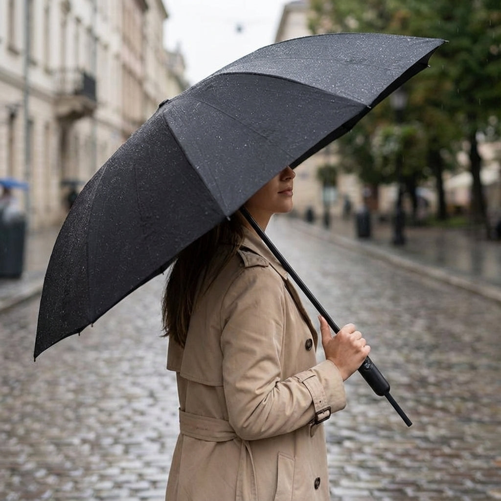 Automatic Umbrella 113cm with Reversible Windproof System, 40-Rib Construction, Compact Rain Umbrella for On the Go | Sansoti