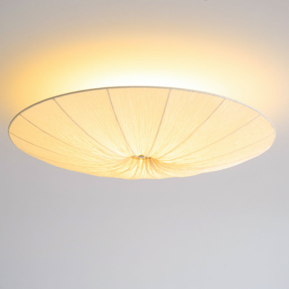 Quasten-Deckenlampe mit Fransen-Detail, beiger Stoff, Eisen, warmes diffuses Licht, moderne Deckenleuchte für Esszimmer, Schlafzimmer, Eingangsbereich | Sansoti
