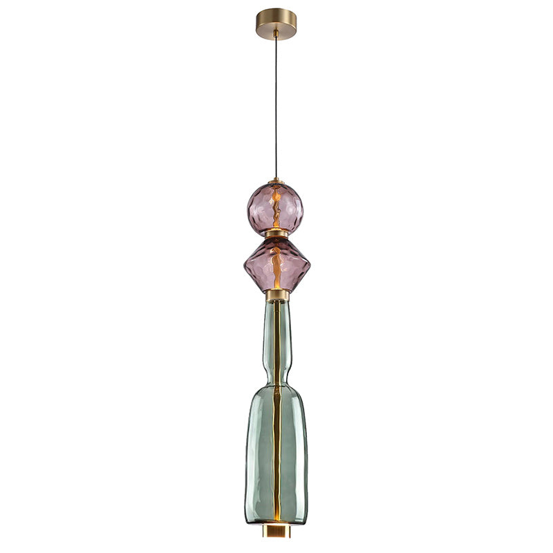 Pendant Lamp with Colored Glass Globe – Modern Design for Dining Room and Kitchen | Sansoti