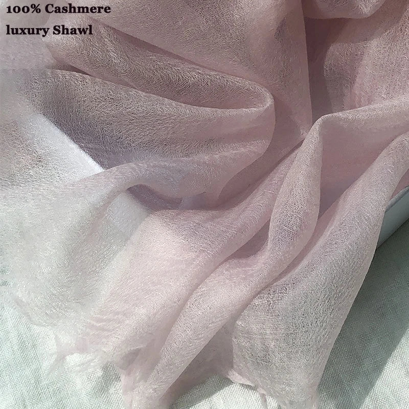 Kaschmirschal Damen Herren 230x100cm Feinster Ringspinn-Kaschmir Ultralight Weicher Winterschal Vierjahreszeiten | Sansoti
