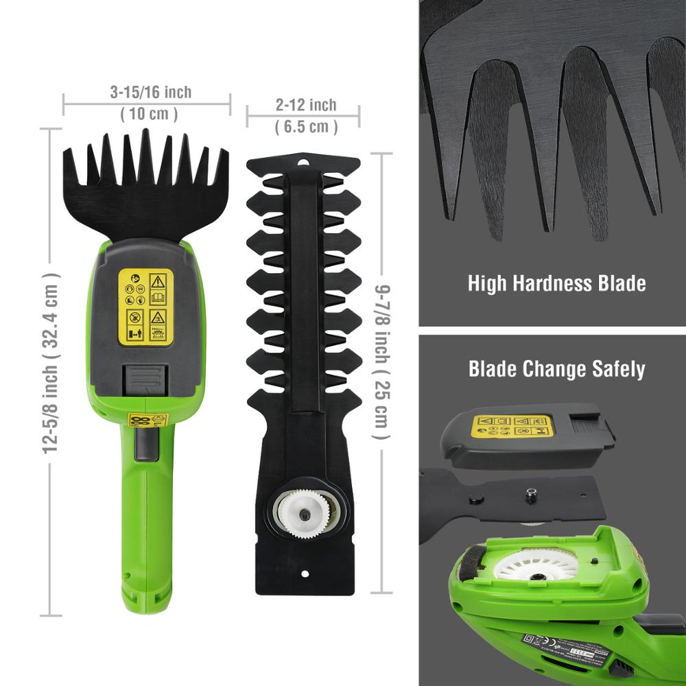 Cordless Hedge Trimmer Electric 7.2V Lithium-Ion Battery Garden Pruning Trimming Compact Handheld Tool | Sansoti
