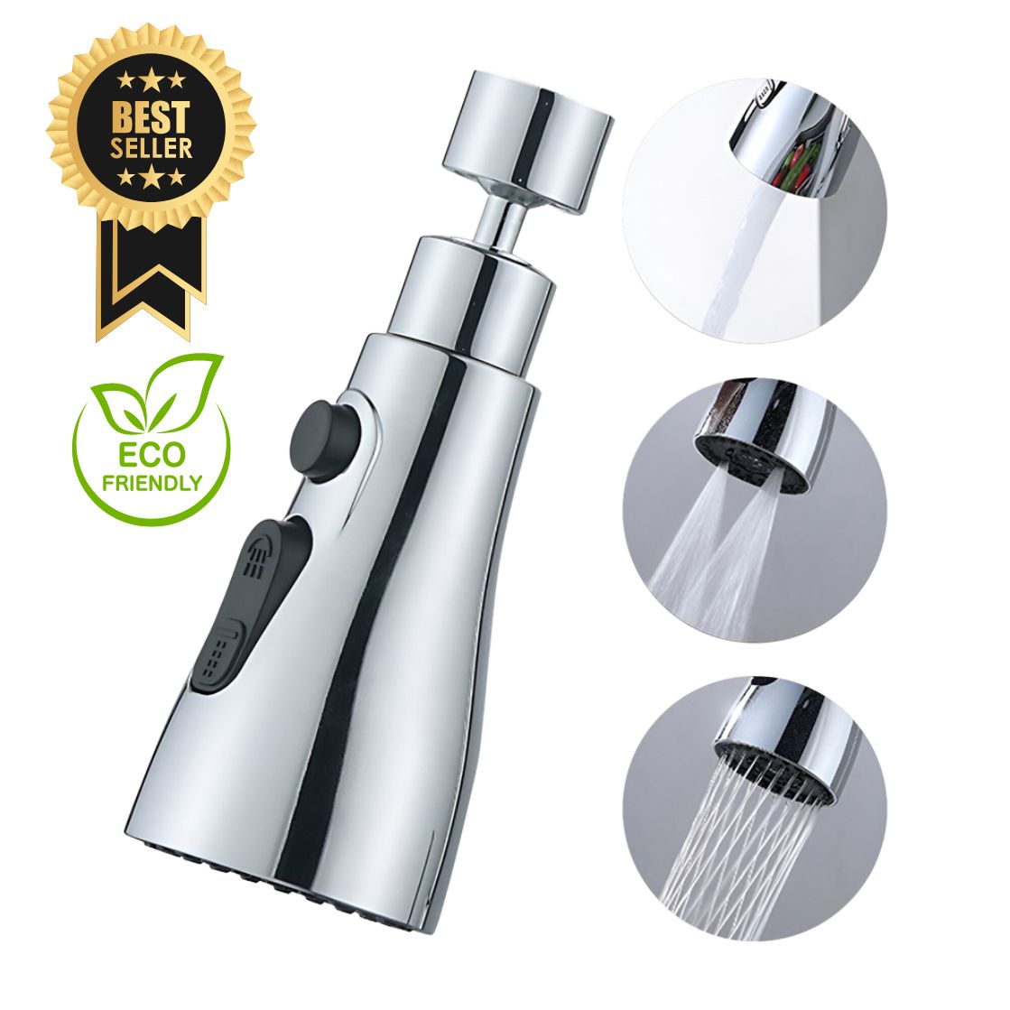Kitchen Faucet with 360° Rotatable Water-Saving Technology – Eco-Friendly Faucet Set for Kitchen and Bathroom | Sansoti