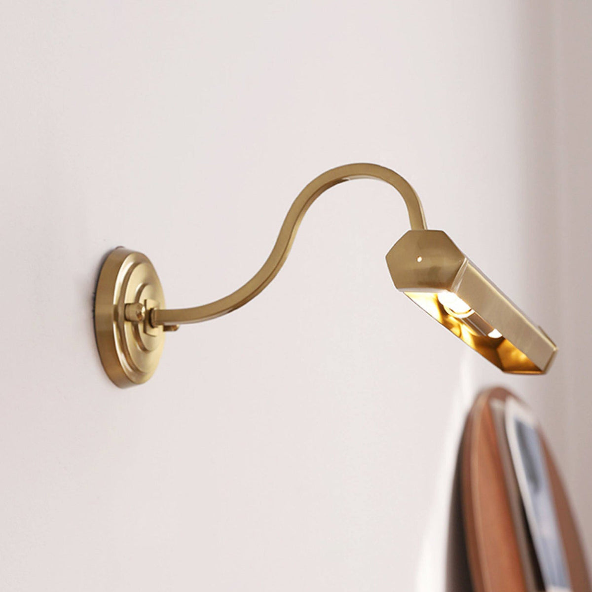 Applique murale design réglable avec col de cygne – Lampe tableau en fer avec douille G9 en chrome, noir ou cuivre | Sansoti