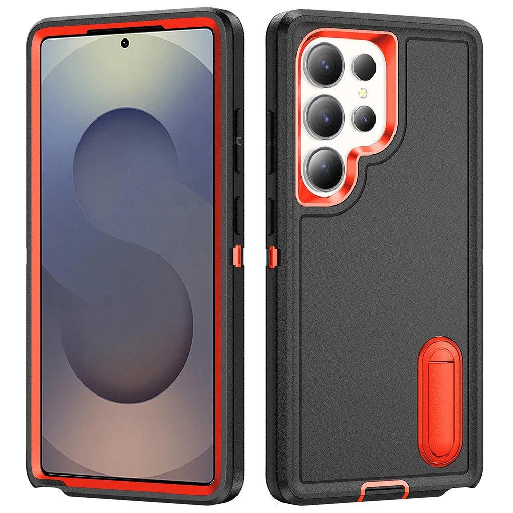 Robuuste Telefoonhoes met Standaard voor Galaxy S23-S26 - Militaire Bescherming Camera Schokbestendig | Sansoti