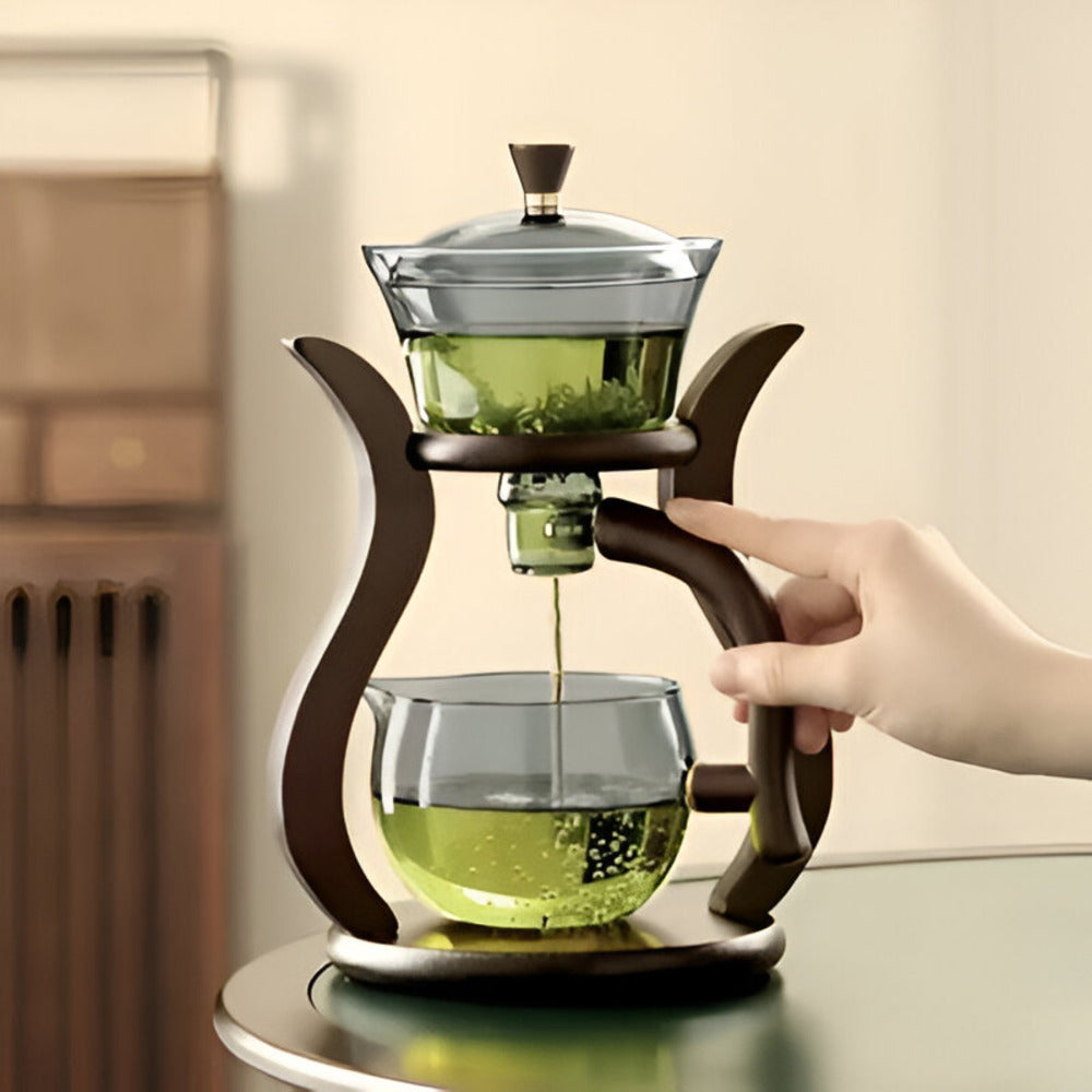 Théière en verre avec filtre à thé système anti-goutte magnétique 600ml | Sansoti