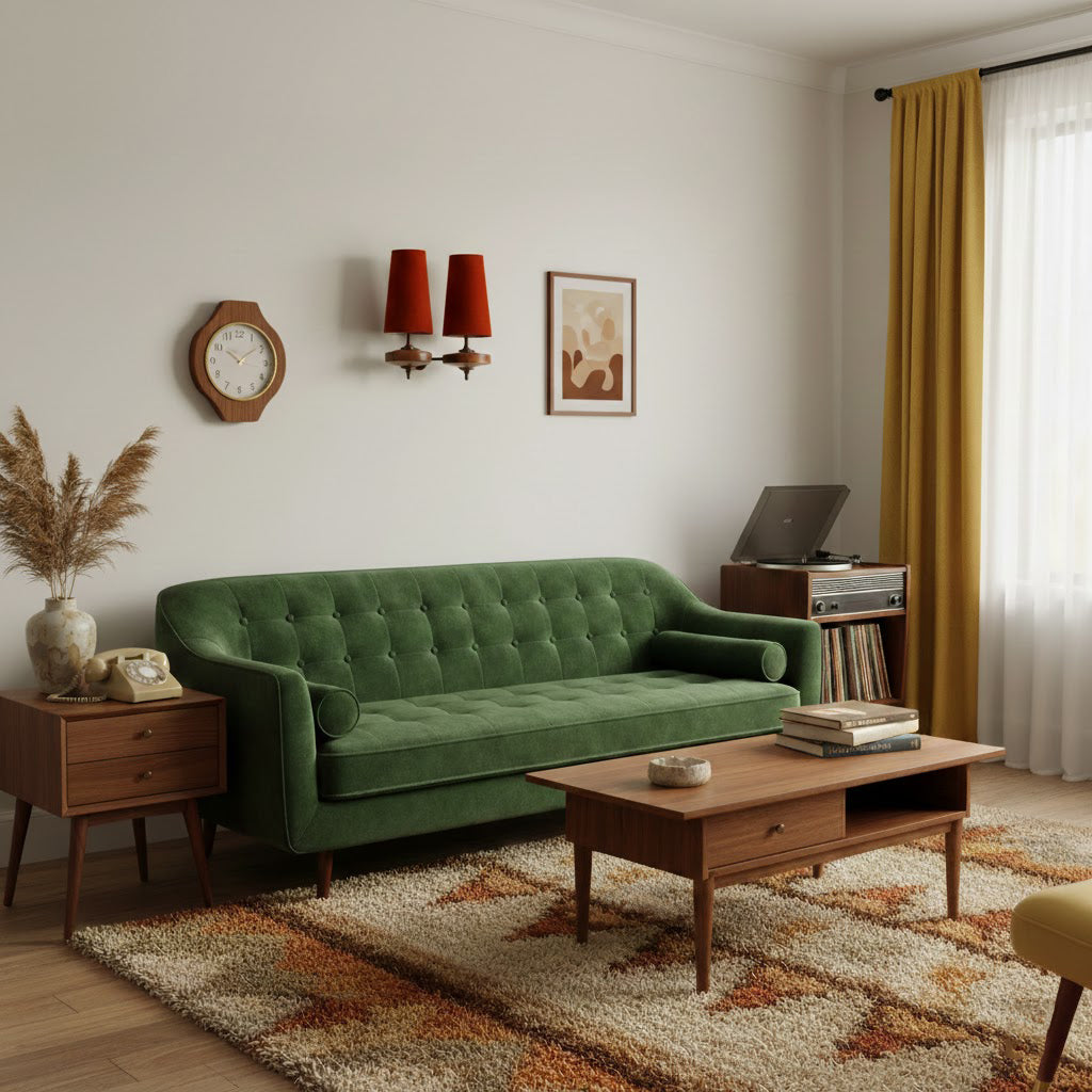 Aplique de diseño con detalles de madera y pantalla de tela, inspirado en la palmera Nikau