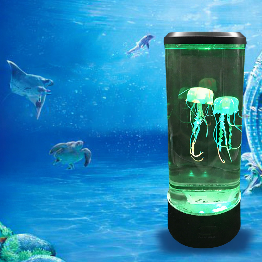 LED-Quallenlampe mit 7 Farben, dimmbar, Touch-Steuerung | Beruhigende Stimmungsbeleuchtung, Aquarium-Dekoration | Sansoti
