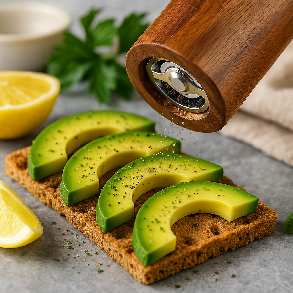 Wooden Salt and Pepper Mill Set with Stand Kitchen Accessory Spice Mill Table Kitchen Dining Serving | Sansoti